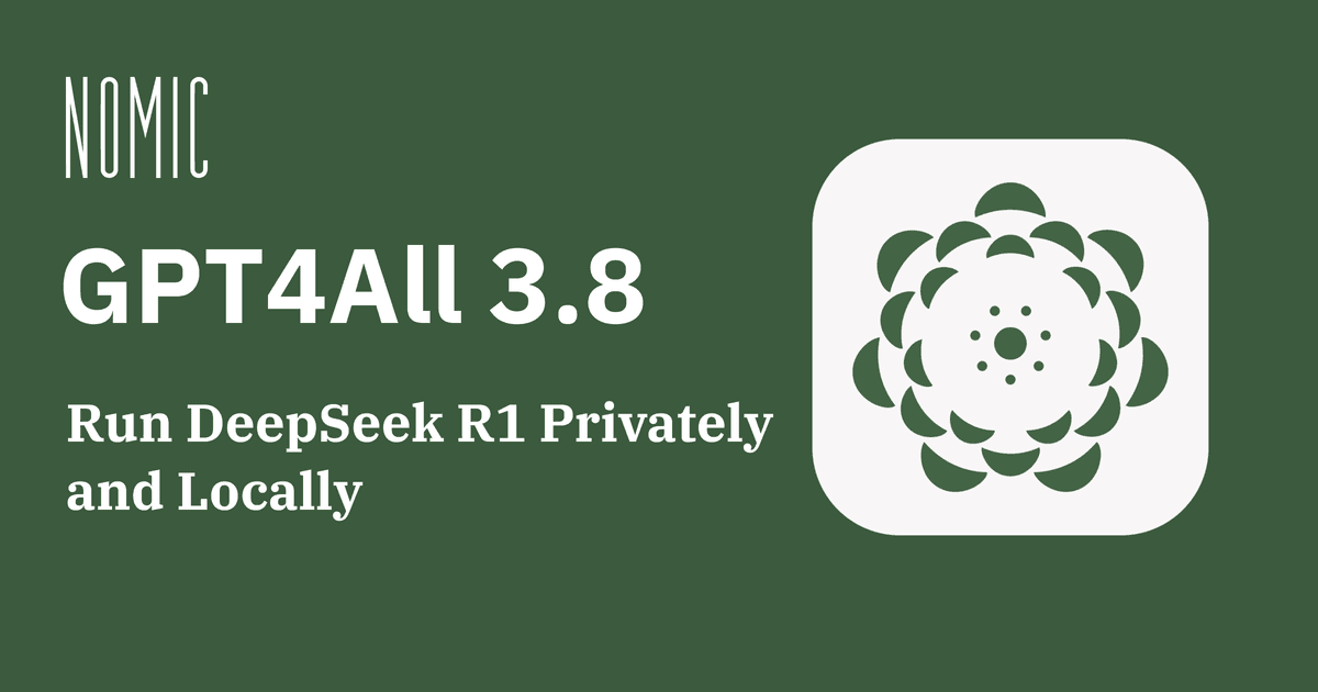 Thumbnail for Run DeepSeek R1 Privately and Locally with GPT4All