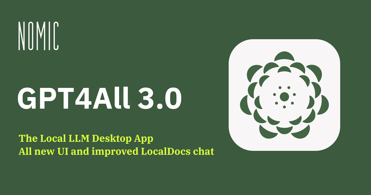 Thumbnail for GPT4All 3.0: The Open-Source Local LLM Desktop App