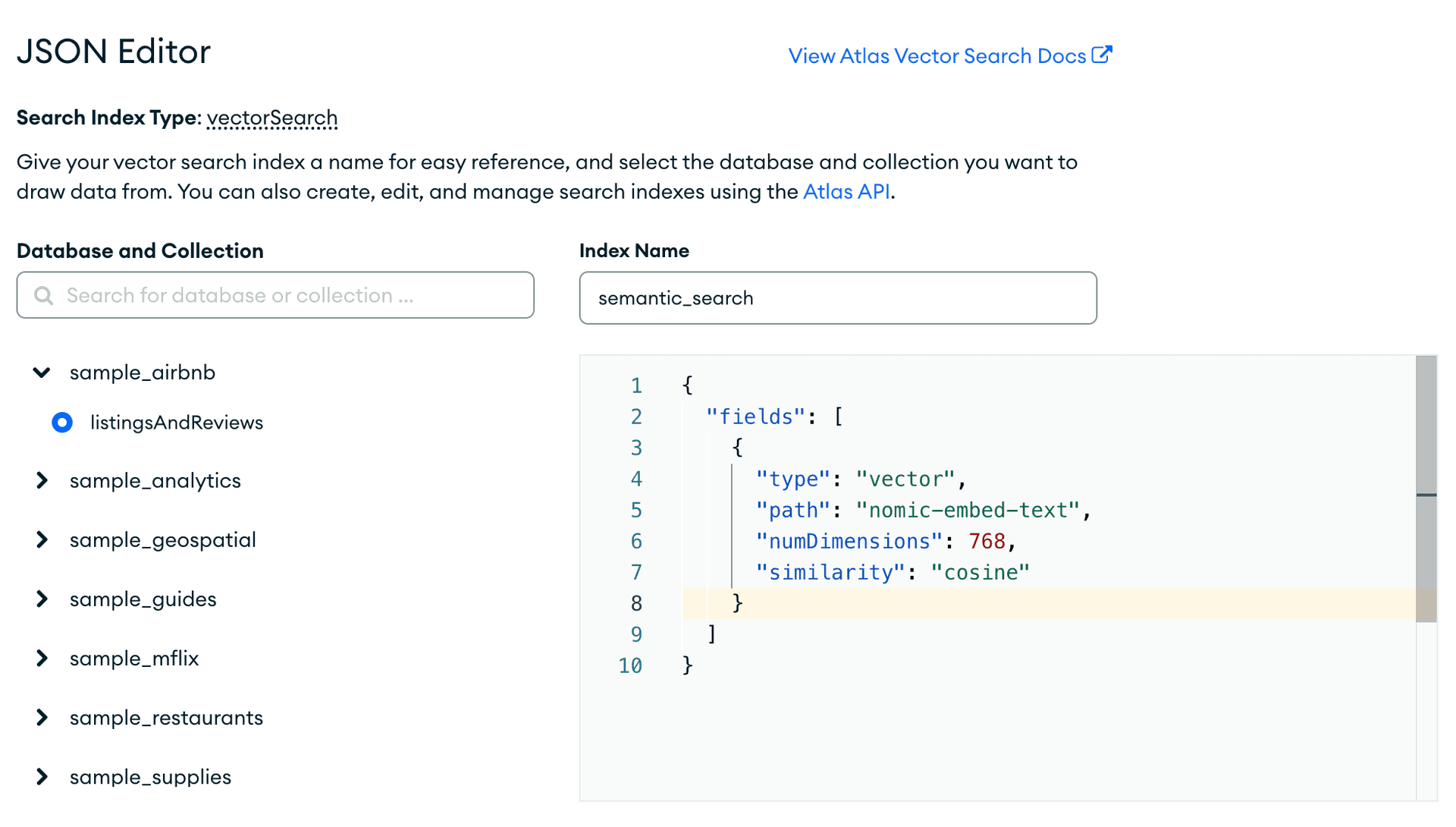 MongoDB Atlas Search Index