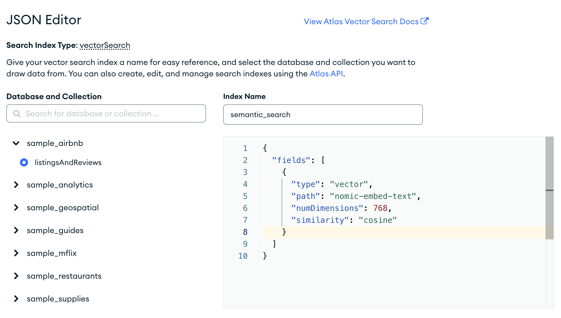 MongoDB Atlas Search Index